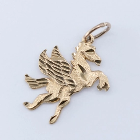 Handcrafted Jewelry 10k Pegasus Charm