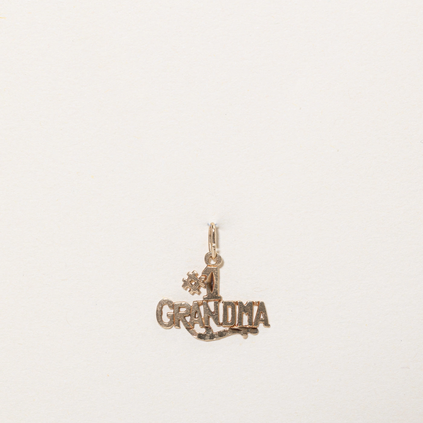 Trendy Gift Street Detail 10k Yellow Gold #1 Grandma Charm
