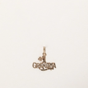Trendy Gift Street Detail 10k Yellow Gold #1 Grandma Charm