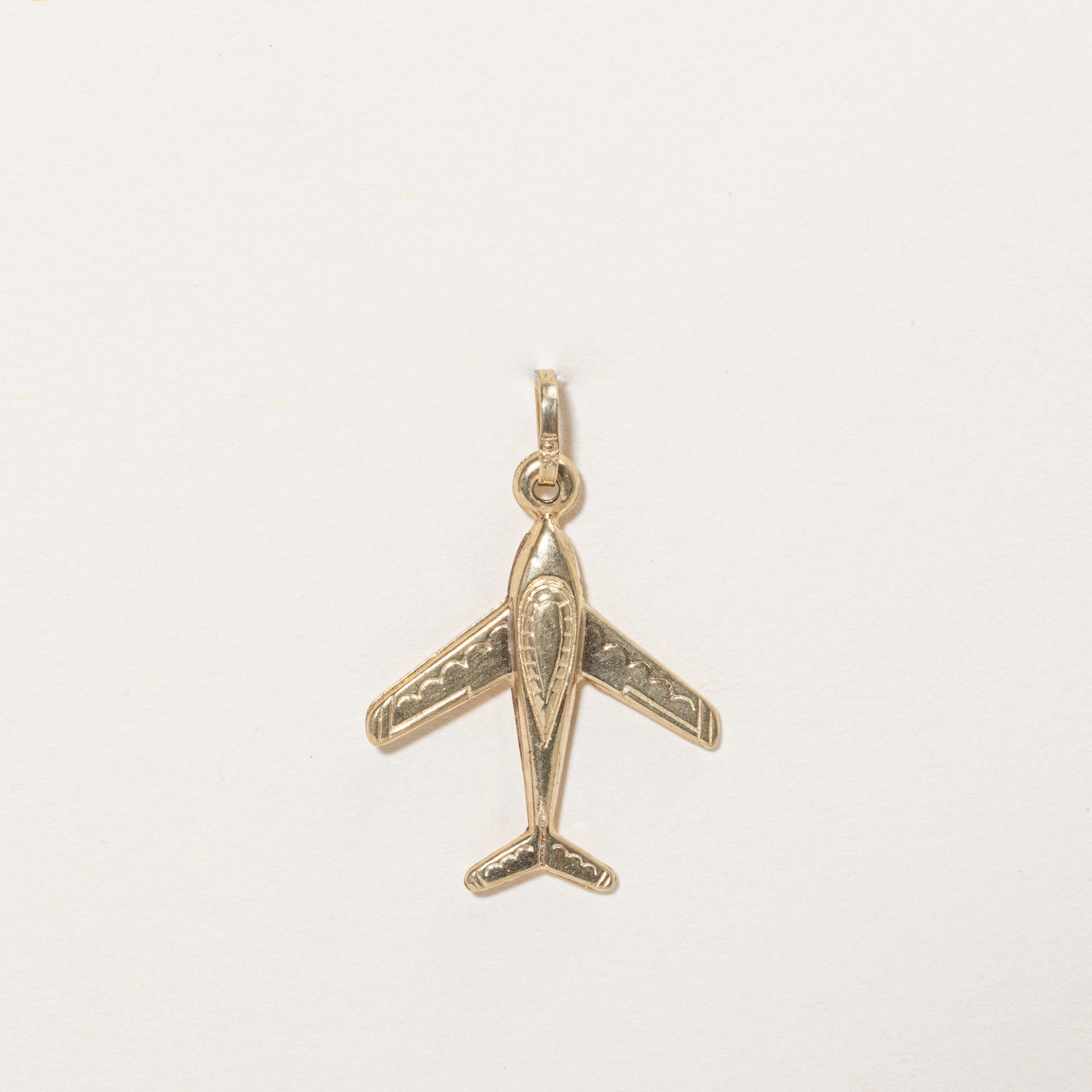 Glam Edge 10k Yellow Gold Airplane Charm