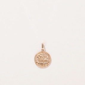 10k Yellow Gold Best Friend Charm Delicate Layer Polished Edge