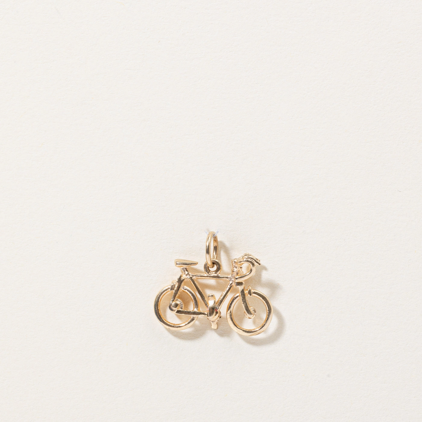 Boho Accent Exquisite Shine 10k Yellow Gold Bicycle Charm