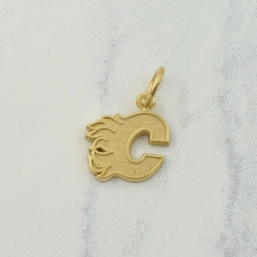 Signature Style 10k Yellow Gold Calgary Flames Charm |