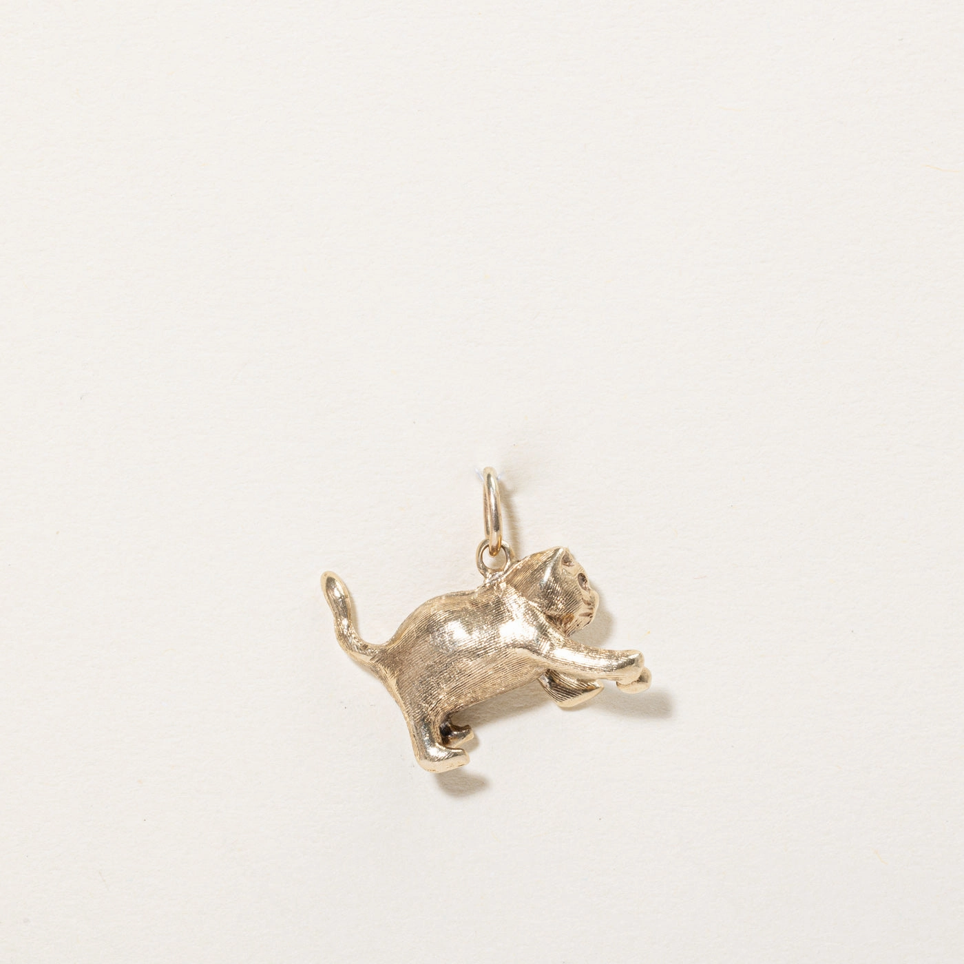 Style Match Unique Spark 10k Yellow Gold Cat Charm