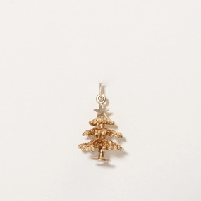 10k Yellow Gold Christmas Tree Charm Ocean Breeze