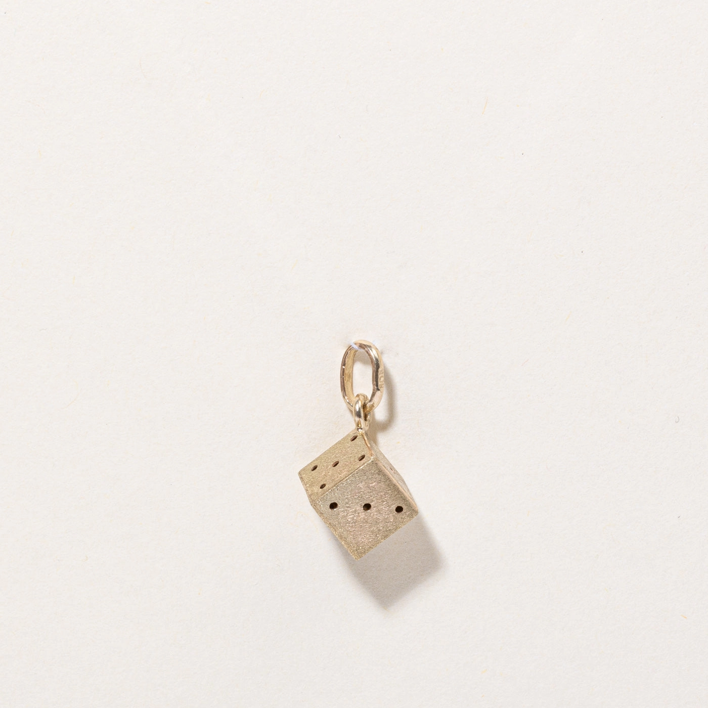 10k Yellow Gold Dice Charm Distinctive Finish Vibrant Look