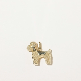 10k Yellow Gold Dog Charm Special Occasion Gift