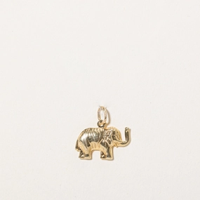 10k Yellow Gold Elephant Charm Polished Touch