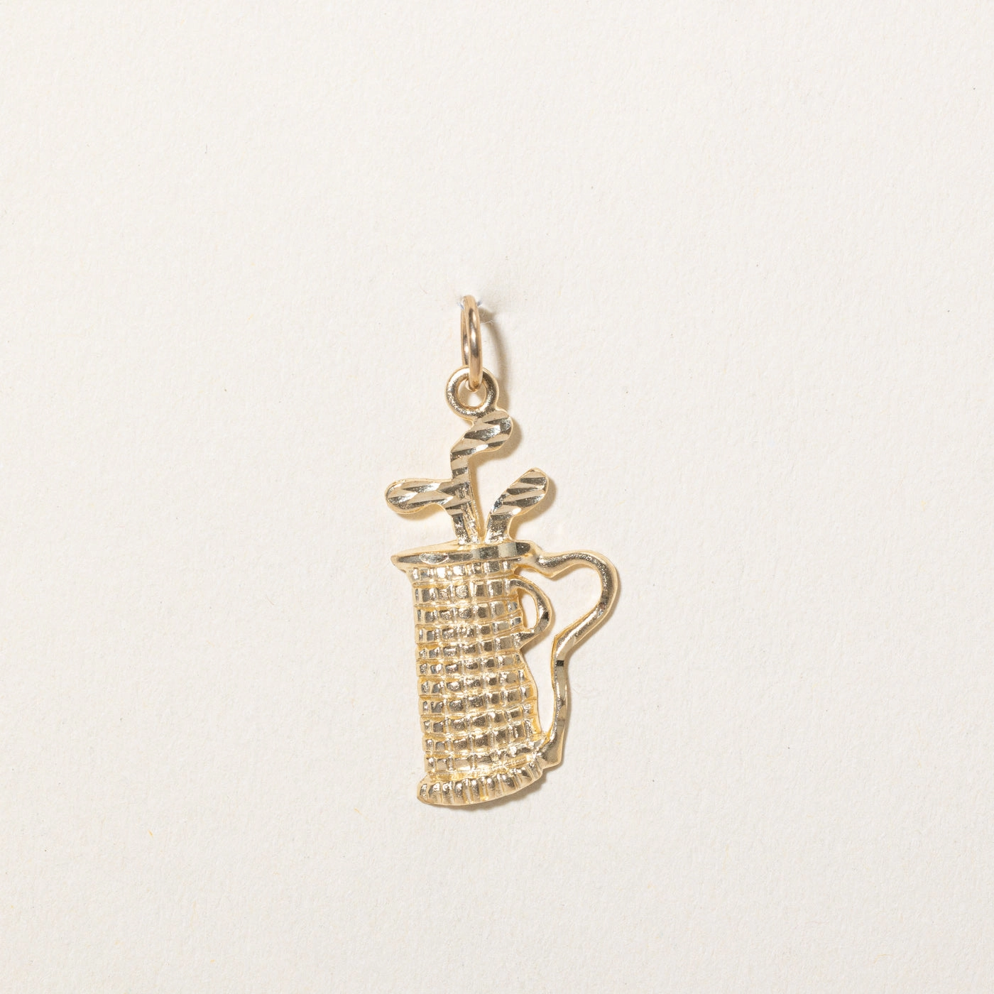 10k Yellow Gold Golf Club Charm Versatile Fit Dazzling Detail
