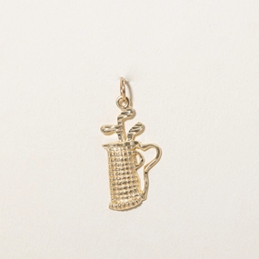 10k Yellow Gold Golf Club Charm Versatile Fit Dazzling Detail