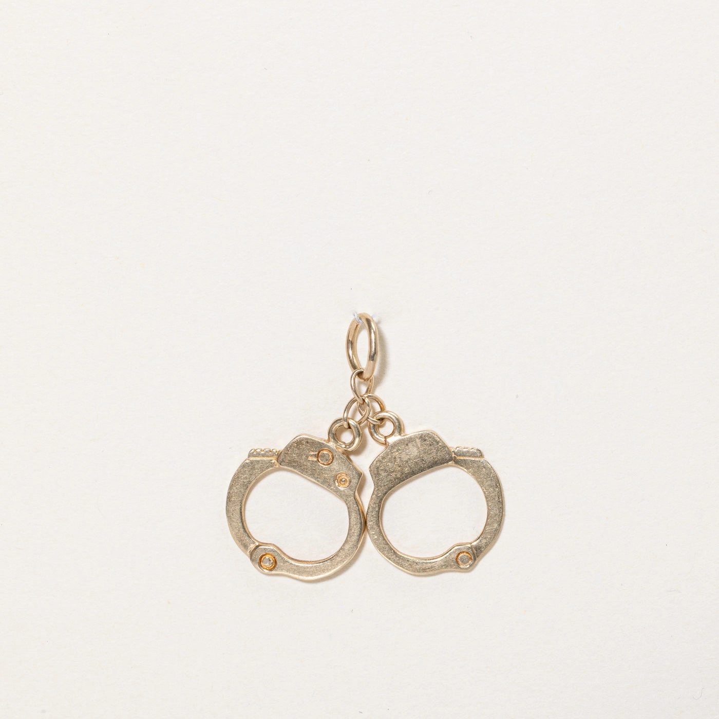 10k Yellow Gold Handcuffs Charm Gift Appeal