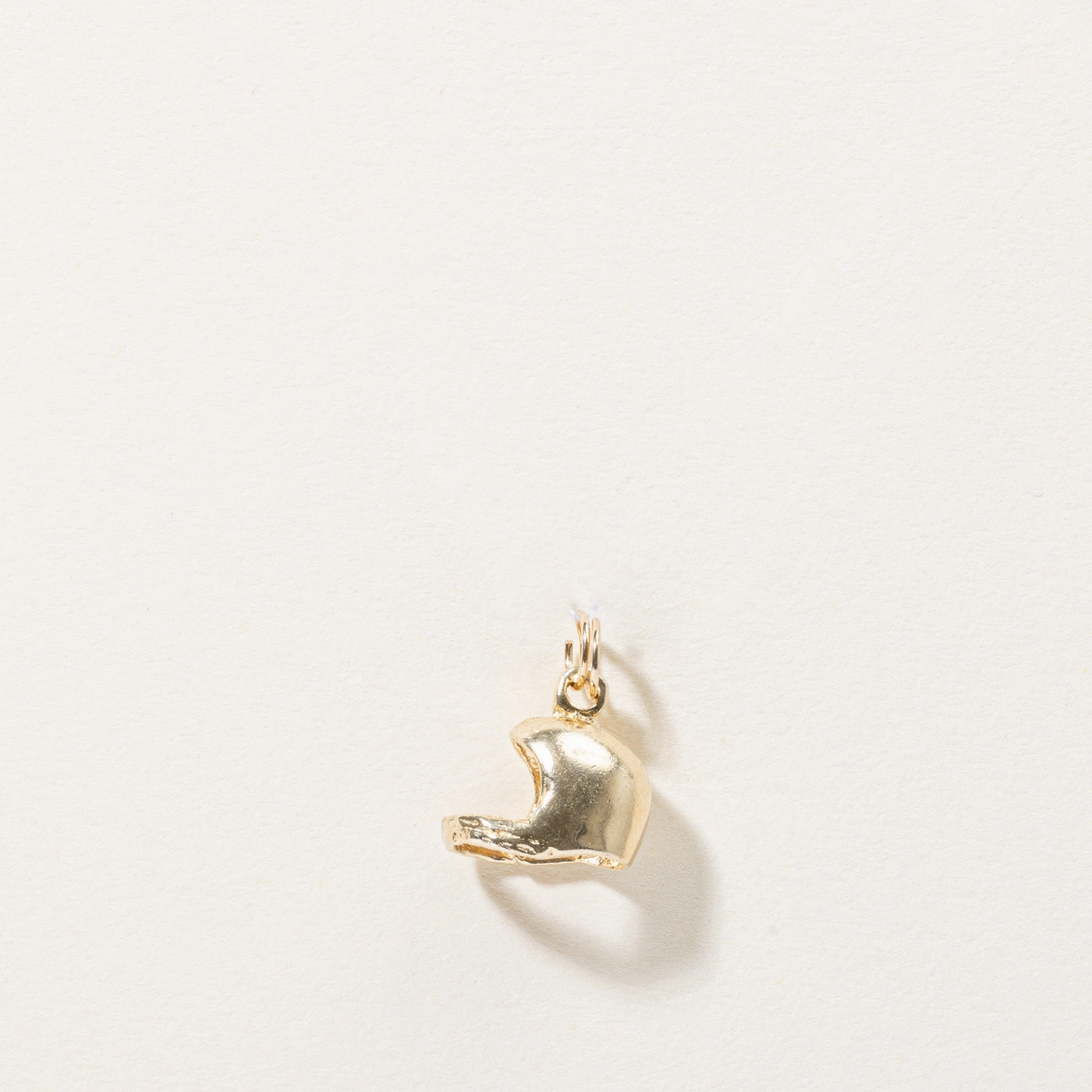 10k Yellow Gold Helmet Charm Delicate Mood