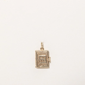Vogue Accent Dazzling Glow 10k Yellow Gold Holy Bible Charm
