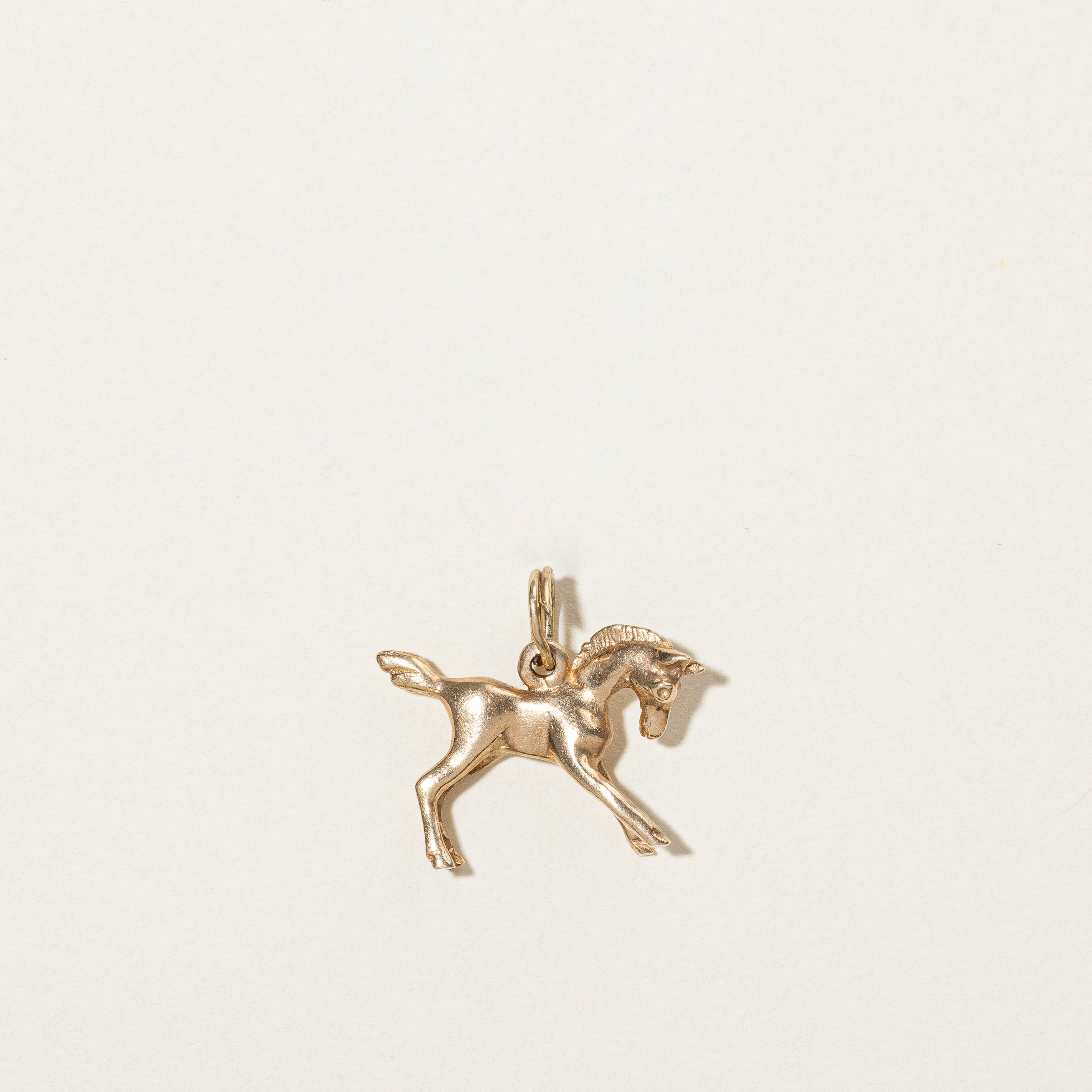 Pretty Pair Flirty Accent 10k Yellow Gold Horse Charm