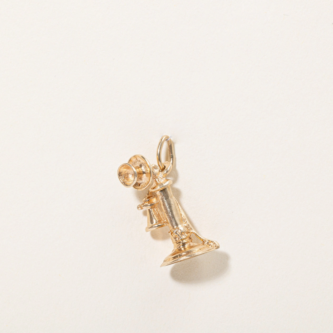Holiday Ready 10k Yellow Gold Old Rotary Phone Charm