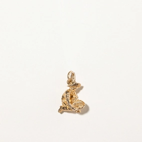 10k Yellow Gold Panner Charm Minimalist Finish
