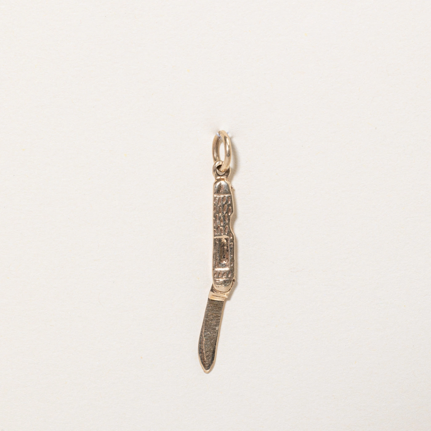 10k Yellow Gold Pocket Knife Charm Layer Look