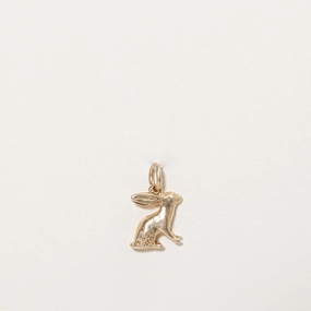 10k Yellow Gold Rabbit Charm Outdoor Set