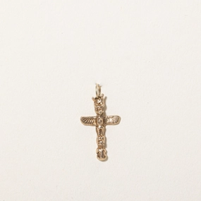 10k Yellow Gold Totem Pole Charm Night Ready