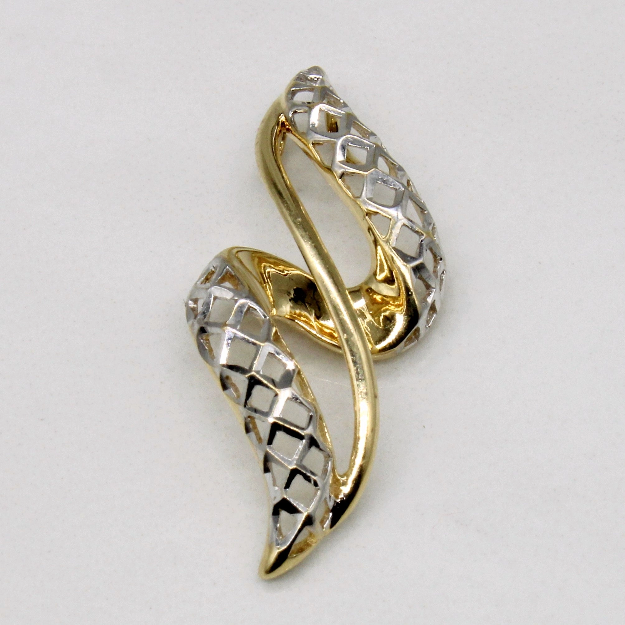 Statement Style Glamorous Pieces 14k Two Tone Gold Charm