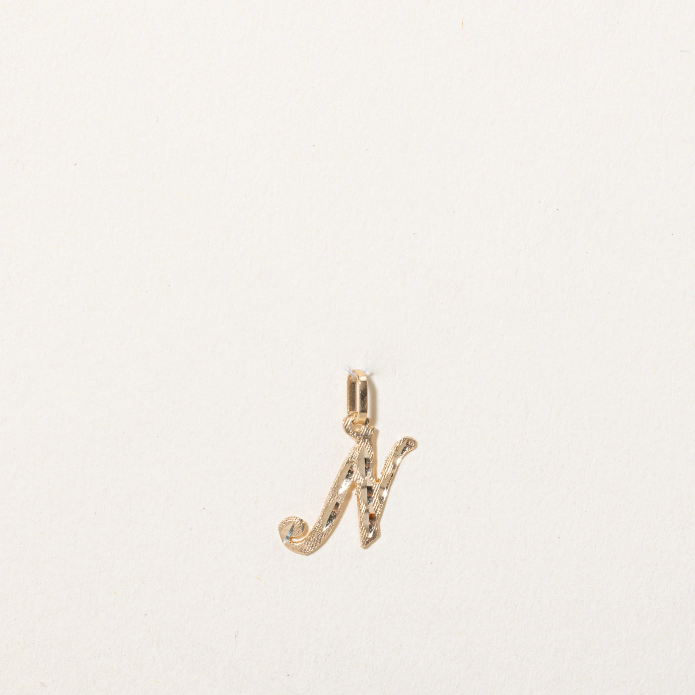 Classy Accent 14k Yellow Gold 'N' Initial Charm