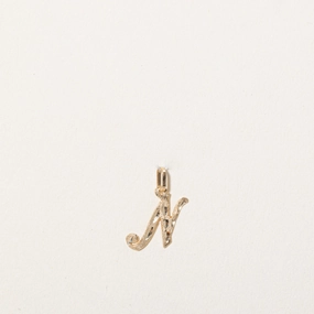 Classy Accent 14k Yellow Gold 'N' Initial Charm