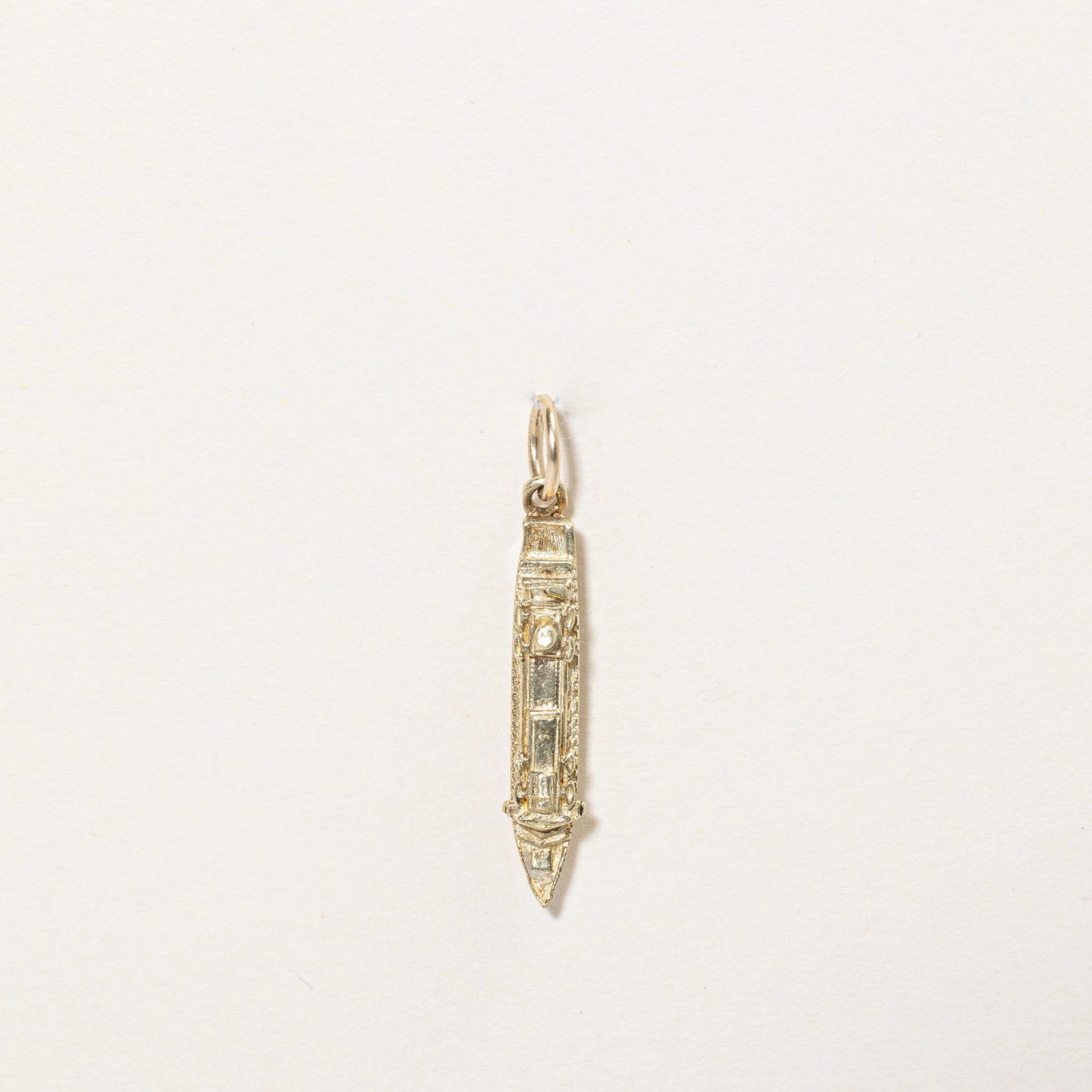 14k Yellow Gold Amsterdam Boat Charm Crisp Look