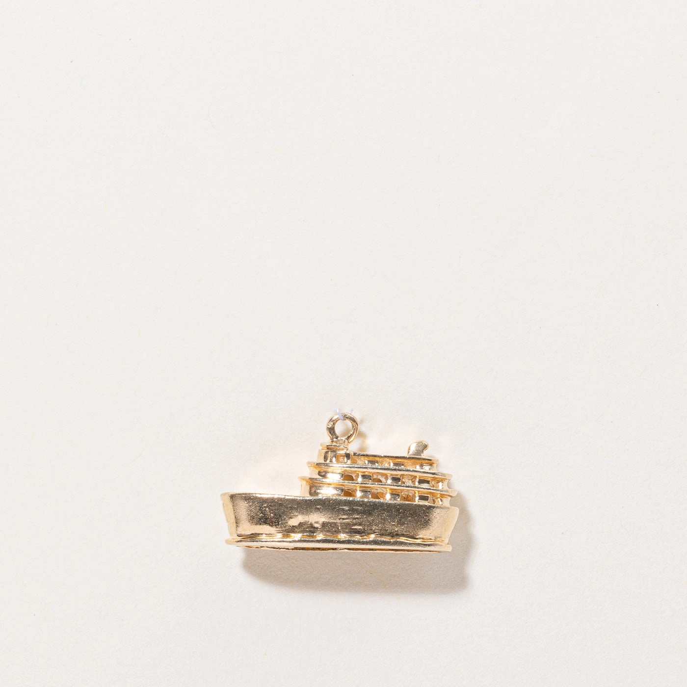 14k Yellow Gold Boat Charm Urban Mood