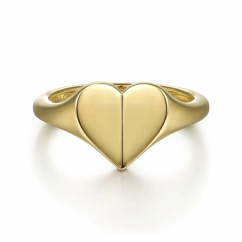 Polished Jewelry 14K Yellow Gold Heart Ring
