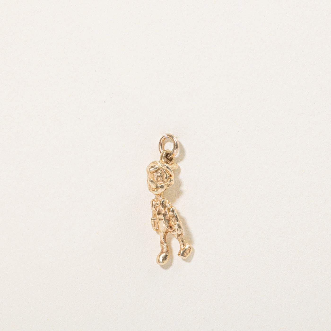14k Yellow Gold Pinocchio Charm Dazzling Sparkle Expressive Edge