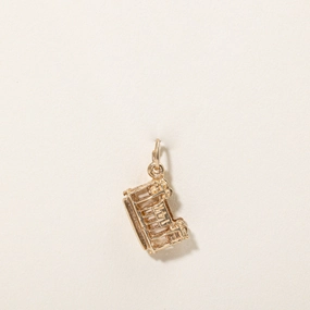 Birthday Style Luminous Edge 14k Yellow Gold Street Car Charm