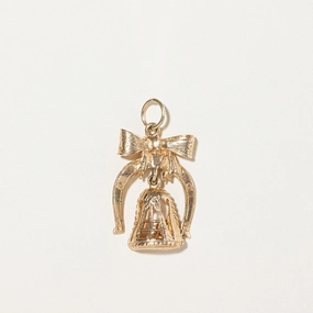 Chic Evening 14k Yellow Gold Wedding Bell Charm