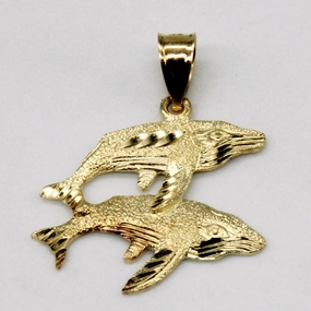 14k Yellow Gold Whale Charm Timeless Appeal