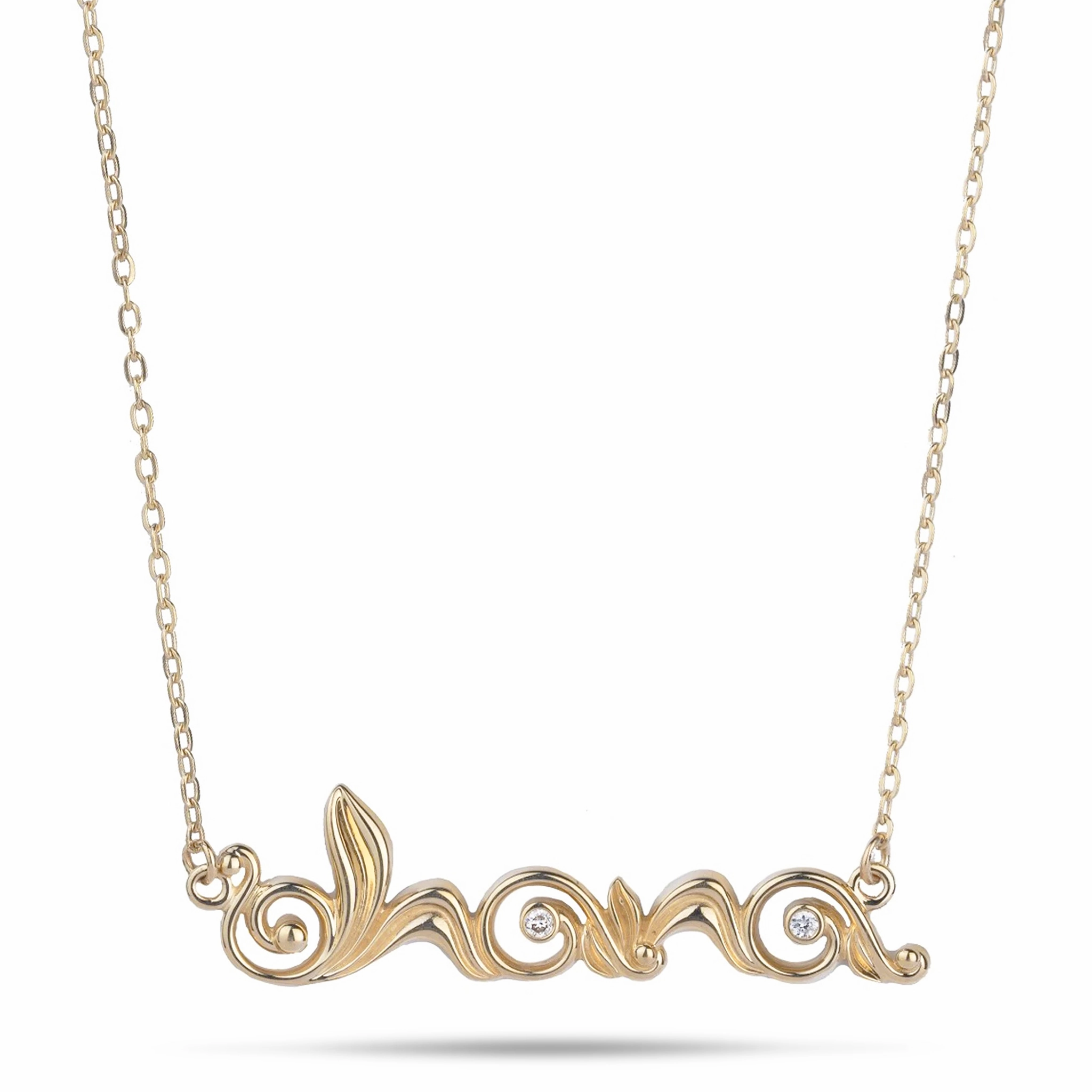 16-18" Adjustable Living Heirloom ?Ohana Necklace in Gold with Diamond Flawless Detail