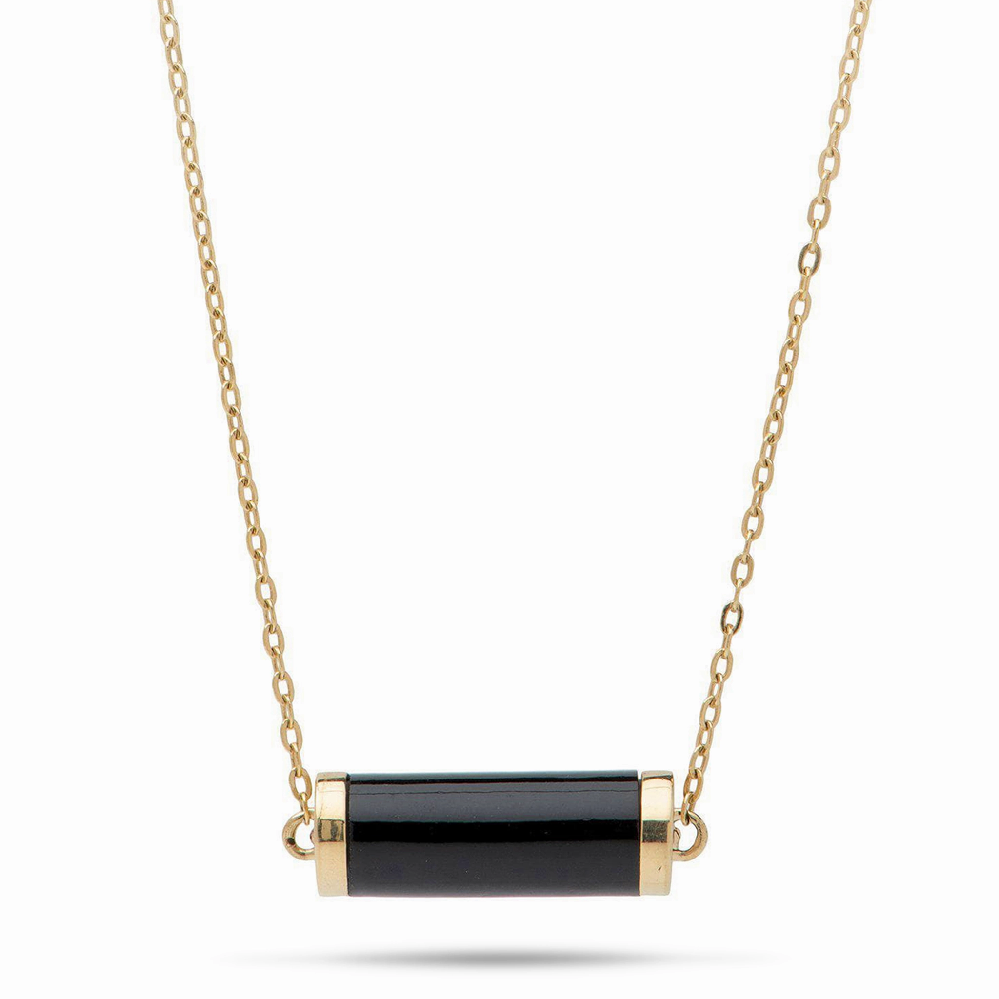 16-18" Adjustable Ocean Chimes Black Coral Necklace in Gold Subtle Vibe Alluring Touch