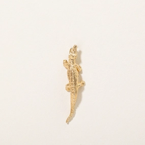 18k Yellow Gold Alligator Charm Outdoor Glam Timeless Glam