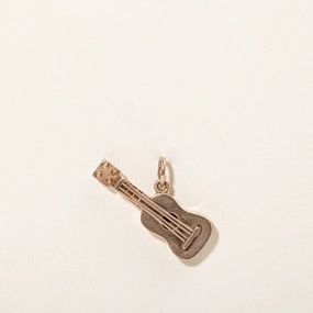 18k Yellow Gold Guitar Charm Dressy look Starry Night