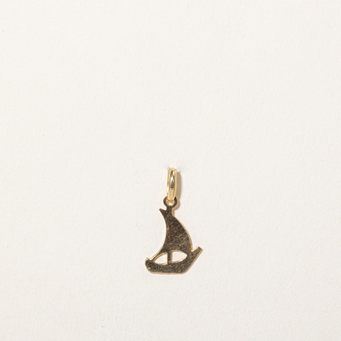 18k Yellow Gold Sail Boat Charm Unique Pieces
