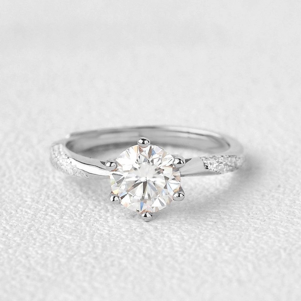 Graduation Day 1.0ct Round Cut Moissanite Six-prong Vintage Solitaire Ring