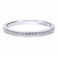 Casual Look City Fashion 20-Stone Bead Set Diamond Band .10 Cttw 14K White Gold