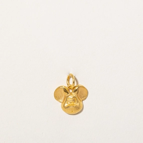 Expressive Accent Classic Craftwork 24k Yellow Gold Mickey Mouse Charm