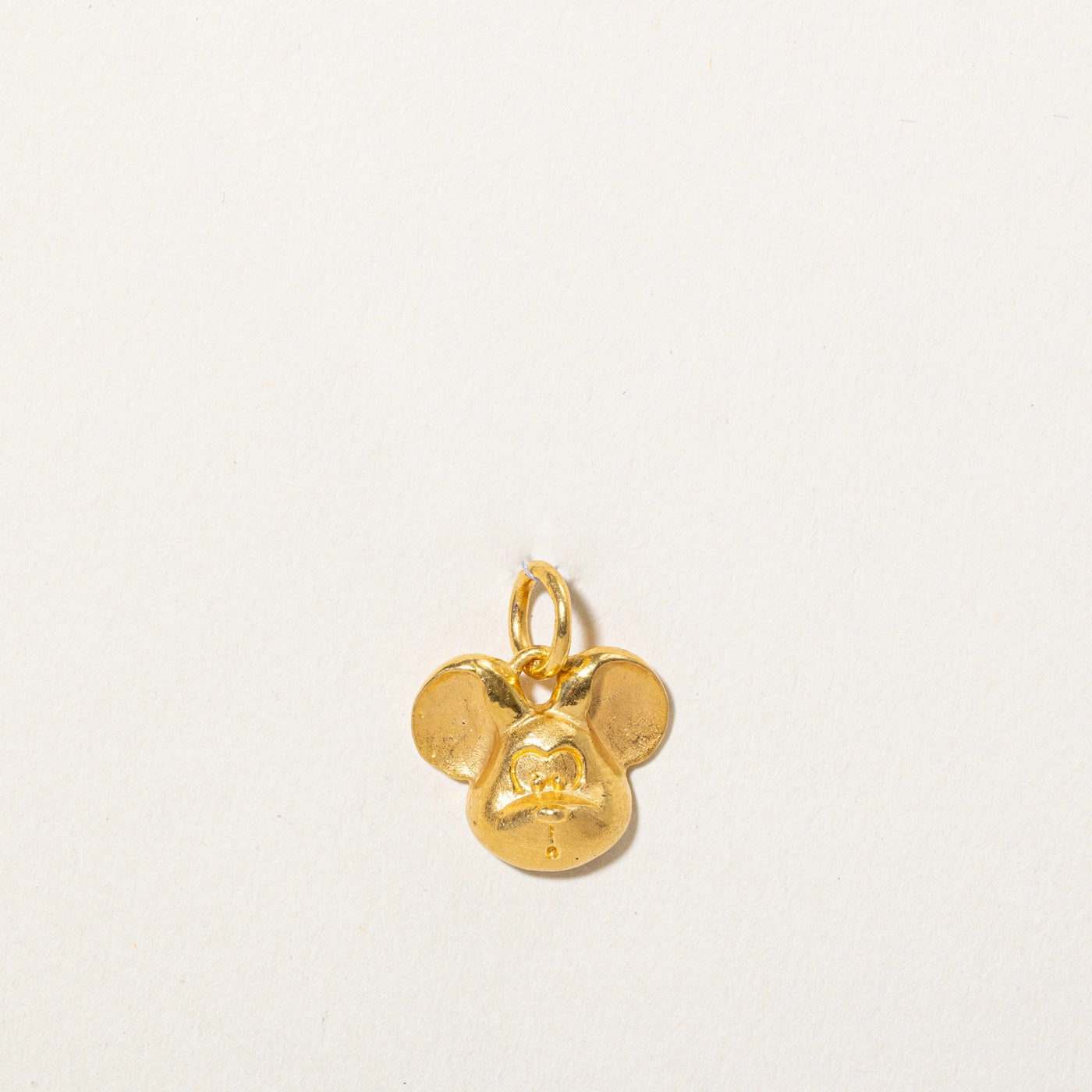 Expressive Accent Classic Craftwork 24k Yellow Gold Mickey Mouse Charm