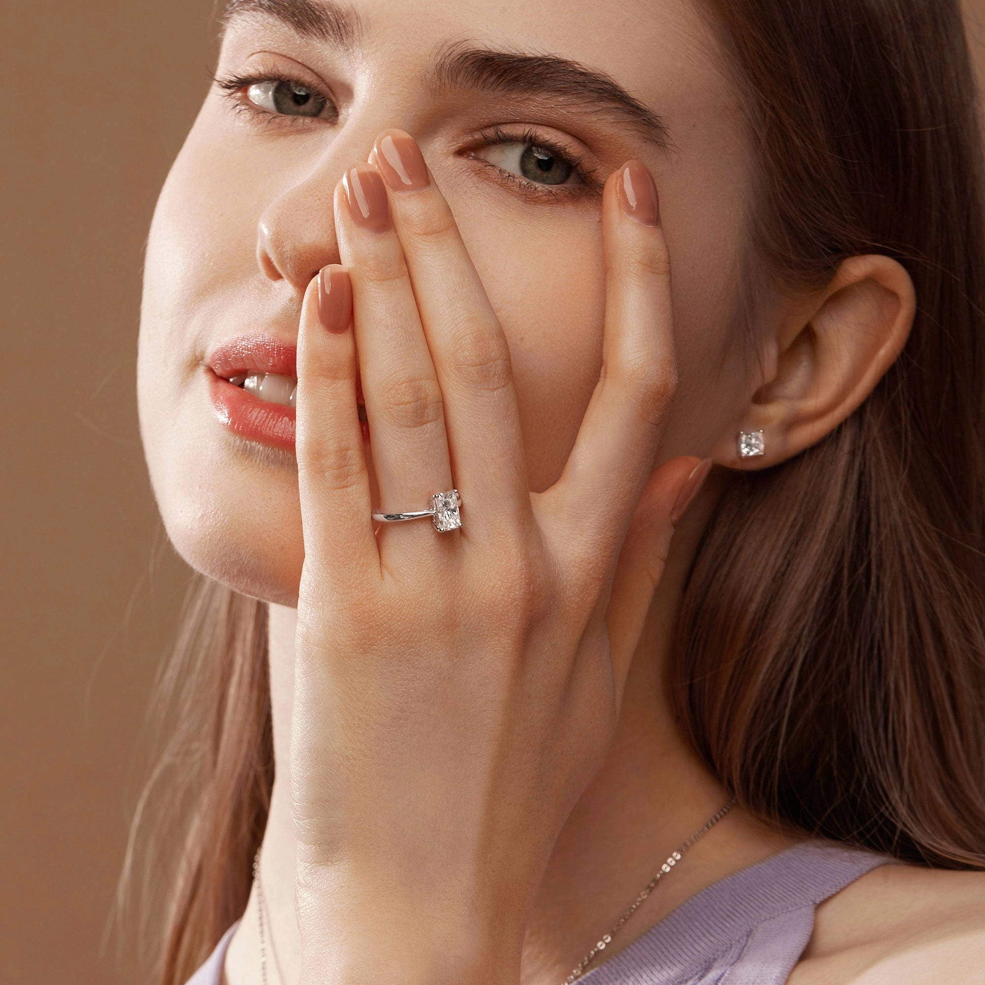 2.0ct Baguette Cut Moissanite Classic Solitaire Ring Unique Craftwork Ethereal Detail