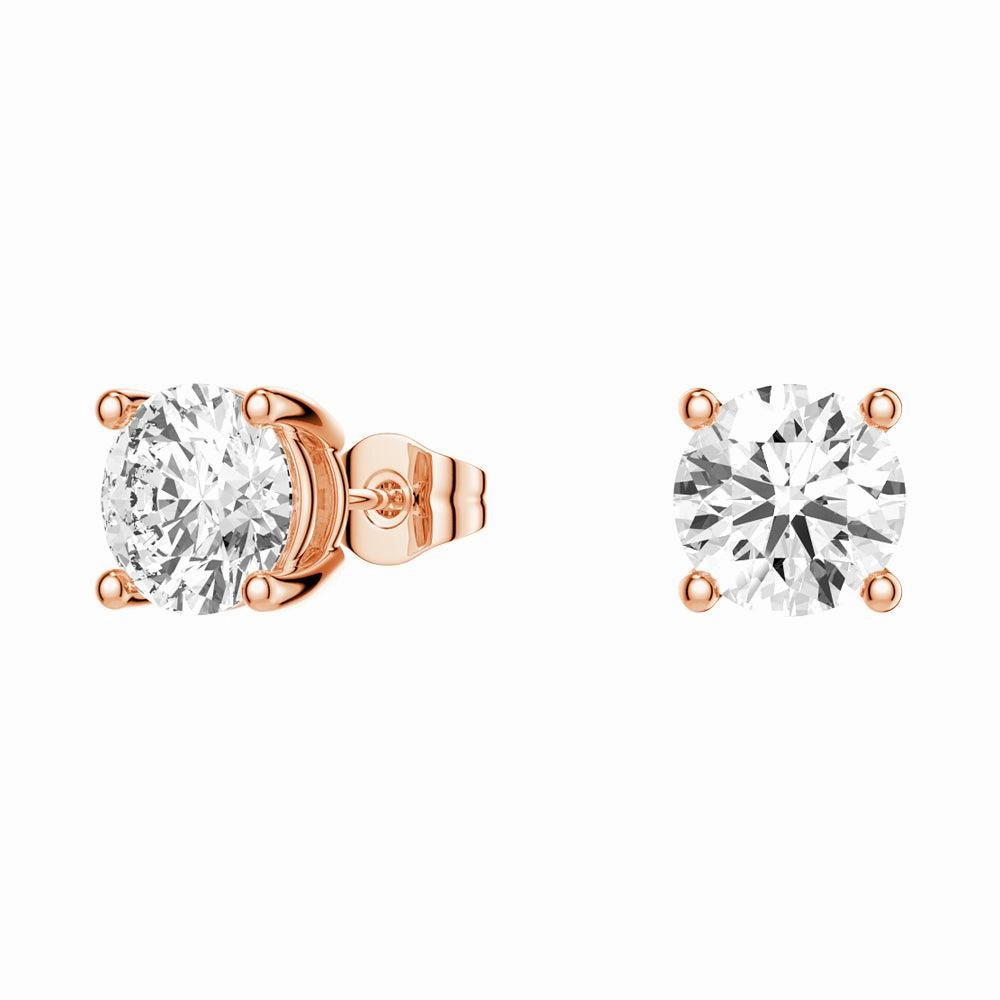 Luxury Design Pieces 2ctw Round Brilliant 4 Prong Solitaire Stud Earrings