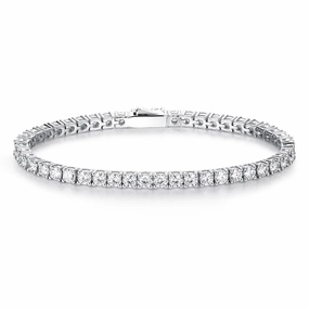 Glamorous Gem Trendy Glow 3.5 CT. Classic Round Shaped Moissanite Tennis Bracelet
