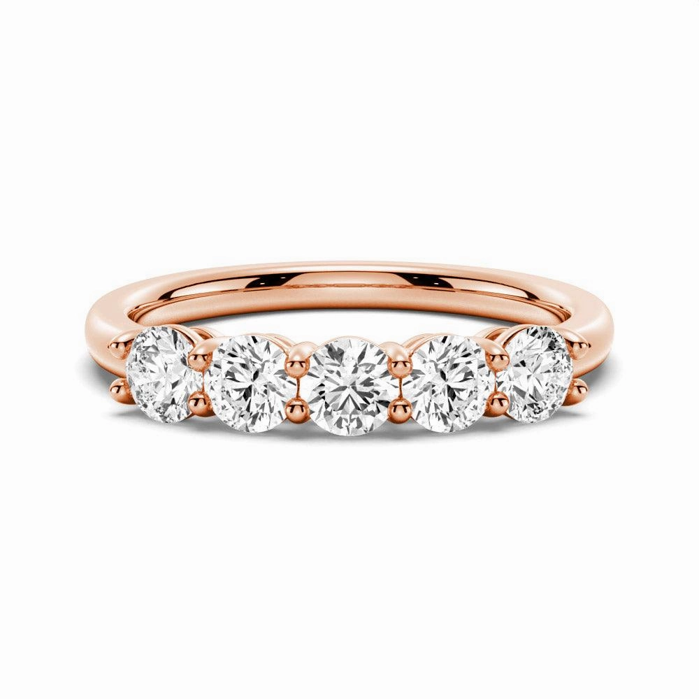 Everyday Spark 3.75mm 5 Stone Shared Prong Moissanite Anniversary Band
