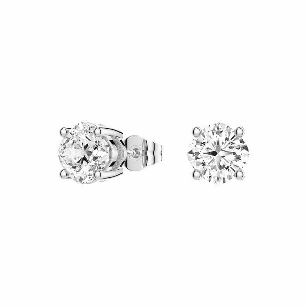 4 ctw Cushion Cut Moissanite 4 Prong Solitaire Stud Earrings Special Occasion