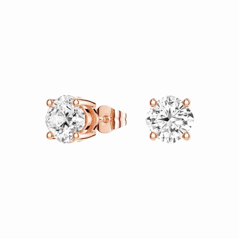 4 ctw Cushion Cut Moissanite 4 Prong Solitaire Stud Earrings Chic Mood