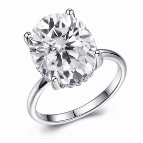 Versatile Shine Casual Gift 6 Carat Solitaire Oval Diamond Engagement Ring | S925 | Moissanite