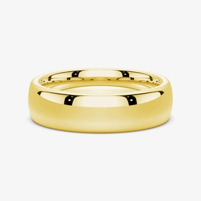 Classic Edge 6mm High Polished Finish Comfort Fit Men's Wedding Band